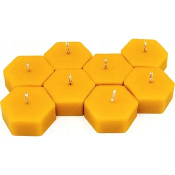 Svíčka Čajová svíčka z včelího vosku vosk vosk Pasieka Rodzinna 8 ks