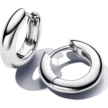 Náušnice PANDORA Stříbrné kulaté kruhové náušnice