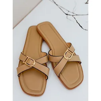 Dámské pantofle Dámské žabky khaki