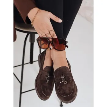 Dámské mokasíny Dámské mokasíny, semišové, hnědé