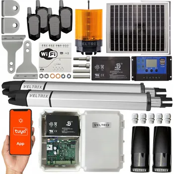 Pohon pro křídlové brány Veltrix 50 W 230 V, max. 200 kg, solární sada