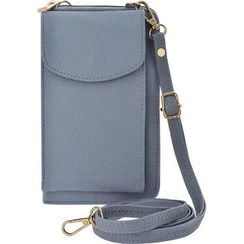 Kabelka Malá dámská kabelka crossbody 2v1 na telefon peněženka psaníčko - modrá NICOLE BROWN 5905054540630