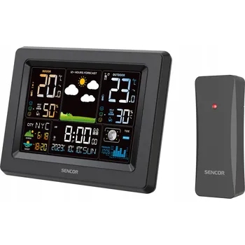 Meteostanice Meteorologická stanice SENCOR SWS4500 velký LCD displej hodiny předpověď počasí