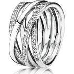 PANDORA stříbrný prsten Propletený 56