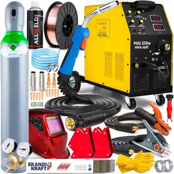 Svářečka INVERTOROVÁ SVAŘEČKA MAGNUM MIG 358W MMA IGBT 400V 350A ALU 4X4