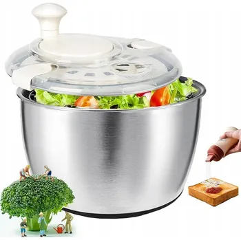 Cedník a síto Sítko odstředivka na salát zeleniny ovoce sušička rotační nádoba cedník 5 l