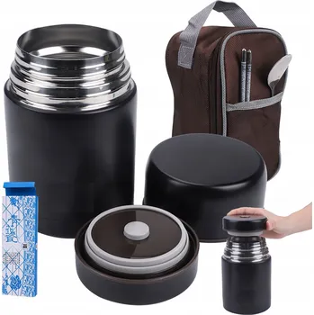 Termoska TERMO NÁDOBA NA JÍDLO 800ML IZOLOVANÁ NÁDOBA Z NEREZOVÉ OCELI