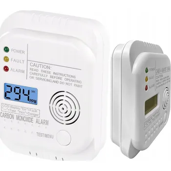 Zabezpečovací technika Bezdrátový detektor plynu oxidu uhelnatého (CO), kouře a požáru na baterie s alarmem