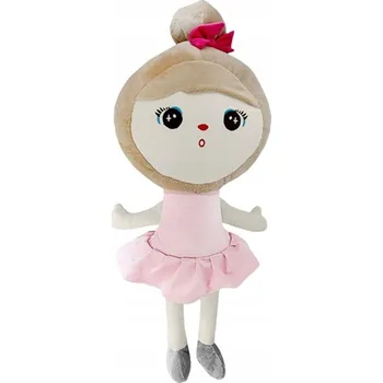 Panenka Plyšová Hračka pro holčičku panenka v růžovém šatě, baletka 67 cm dárek