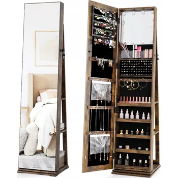 Toaletní stolek Toaletní Stolek Costway odstíny hnědé matné 43 x 160 x 38 Cm