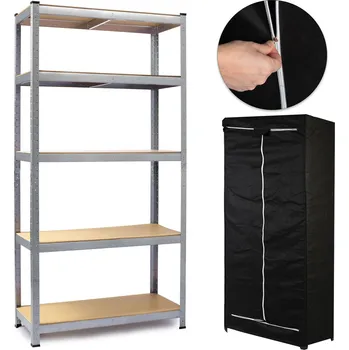 Dílenský regál Humberg Kovový regál 180x90x40cm HR-812 + obal zdarma