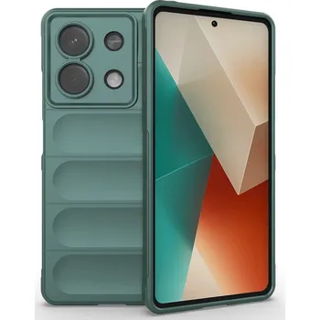 Pouzdro na mobilní telefon Rugg odolný gelový obal na Xiaomi Redmi Note 13 5G - zelený