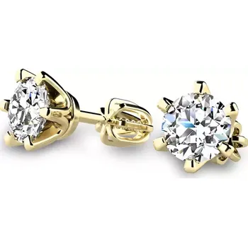 Náušnice Dámské náušnice žluté zlato 585/1000 přírodní diamant 0.820 ct G/SI briliantové 10990-ZL-DIA