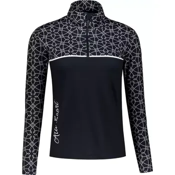 Dámská mikina Dámská funkční termo mikina premium ALTISPORT VOJ/ALW053TER03 ČERNOBÍLÁ M