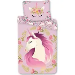 Bavlněné povlečení Unicorn flowers 70x90, 140x200