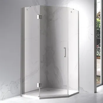 BPS-koupelny Pětiúhelníkový sprchový kout HYD-PK10B 90x90 chrom/transparent - bez vaničky