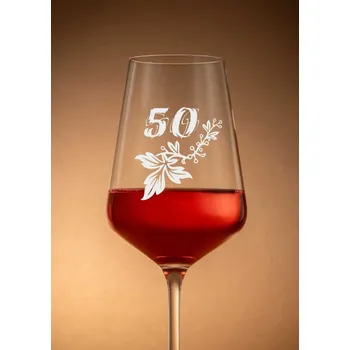 Sklenice Sklenička na víno "VINNÝ LIST", 1 ks (Do poznámky v nákupním košíku napište požadované číslo)