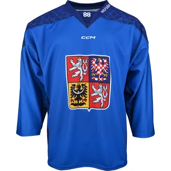 Nový dres české hokejové reprezentace David Pastrnak 2025/2026 CCM Fandres replica - modrý Velikost: 5XL