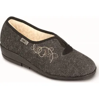 Dámské pantofle Dámské bačkory Dr. Orto šedé 940D357 zateplené na klínku - 39