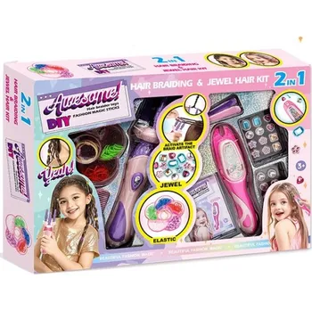 Hračka pro nejmenší Alltoys Hrací set na vlasy 2v1 s gumičkami/ozdoby