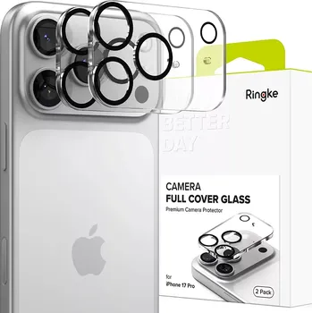 Ringke Camera Full Cover 2-Pack tvrzené sklo pro objektivy iPhone 17 Pro černé