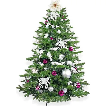 Vánoční stromek LAALU Vánoční stromek zdobený - POLÁRNÍ RŮŽOVÁ II, 222 ks ozdob, 450 cm