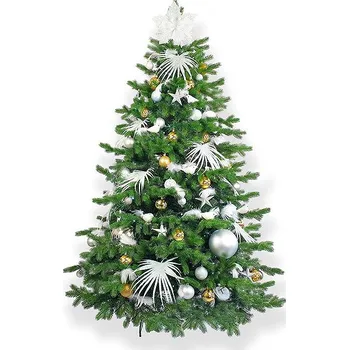 Vánoční stromek LAALU Vánoční stromek zdobený - POLÁRNÍ ZLATÁ II, 222 ks ozdob, 300 cm