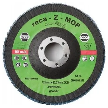 Brusný kotouč Lamelový brusný kotouč RECA 125mm, zirkon-korund, zrnitost 40