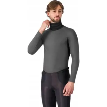 cyklistický dres Cyklistické funkční triko s vysokým límcem Castelli Flanders 2 šedé M