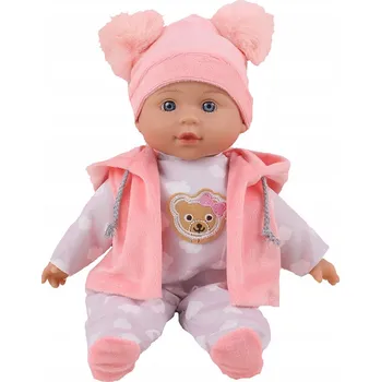 Panenka Panenka miminko Smily Play růžová se zvukem 32 cm 2+ čepice bunda dupačky