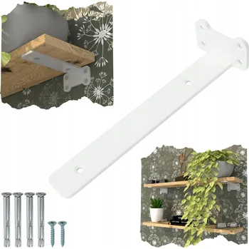 Koupelnový nábytek Konzole typ T 255 mm, držák dřevěné police, podpěra, loft, bílá