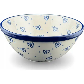 Střední miska na salát 1 L Andílci dek. 1410X G2 Keramika Bolesławiec