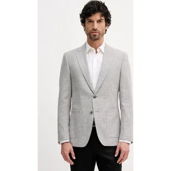 Dámské sako Sako s příměsí lnu BOSS H-Hutson-2PP-253 50556910 šedá 90X, vel. 48