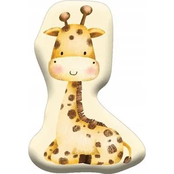 Polštář Žirafa Yellow tvarovaný polštářek, dekorativní polštář 40x27 cm Velur