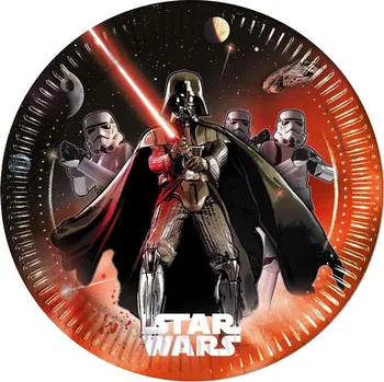 Party nádobí Papírové talířky Star Wars 8 kusů 23 cm na narozeninovou oslavu, párty