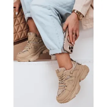 Dámské tenisky Dámské tenisky na silnější podrážce NEWMOVE khaki barva