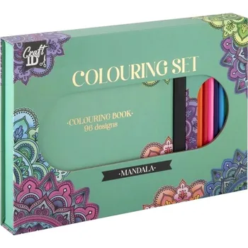 omalovánky Omalovánková kniha s pastelkami - Mandala