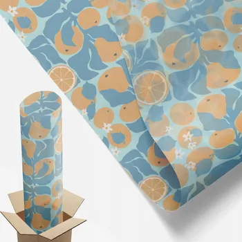 Obraz Mléčná Fólie Vitrážová pro Dekoraci Okenních Skel 50x116 cm Rybí Citrusy