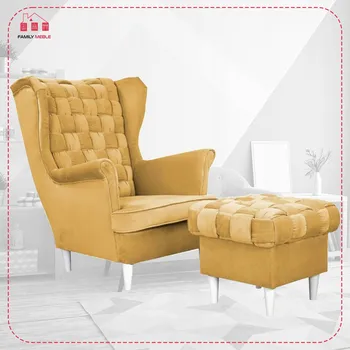 Křeslo Křeslo ušák Family Meble žluté