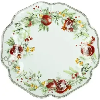 Tác na cukroví 30cm Carol BRANDANI (barva - bílá/červená)