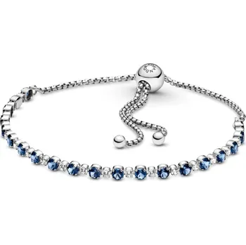 Náramek PANDORA posuvný náramek Modrý a čirý třpyt 1