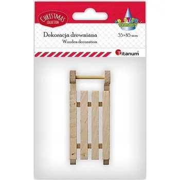 Obraz Dřevěné sáňky 35x85 mm, výška 20 mm