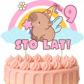 Obraz TOPER NA DORT TOPPER KAPIBARY ZVÍŘÁTKA NAROZENINY 8 LET DĚTI