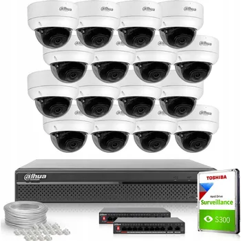 IP kamera Sada pro monitoring 16x IPC-HDBW3842E-AS-0280B, 1x NVR2108HS-4KS3 DAHUA