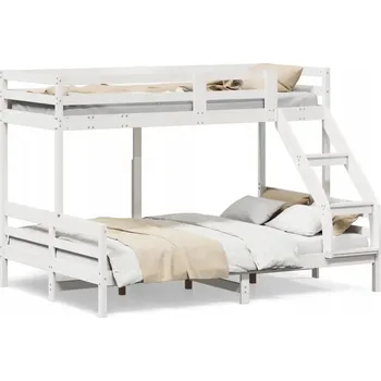 Postel Jednolůžková dřevěná postel VidaXL 140x200 cm bílá