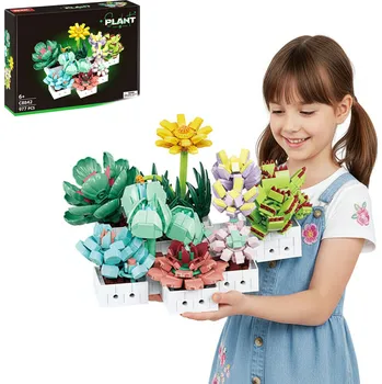 ostatní stavebnice Lebula Sada stavebních bloků 977el. prvky květiny