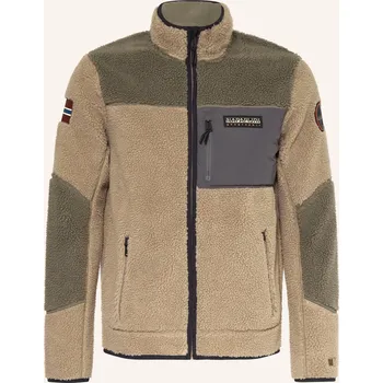 Napapijri Pánská Plyšová Bunda Yupik, šedá / khaki, 48