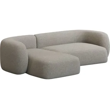 Pohovka Kave Home Šedá rohová pohovka Martina 287 cm, levá