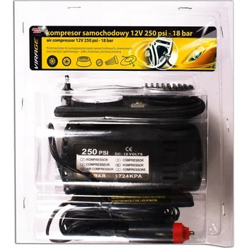 Kompresor AUTO KOMPRESOR 12V 250PSI 18 Bar + ADAPTÉRY