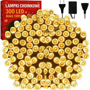 Vánoční dekorace VÁNOČNÍ OSVĚTLENÍ NA STROMEČEK 300 LED SVĚTEL NA STROMEČEK BÍLÁ TEPLÁ VÁNOČNÍ IP44